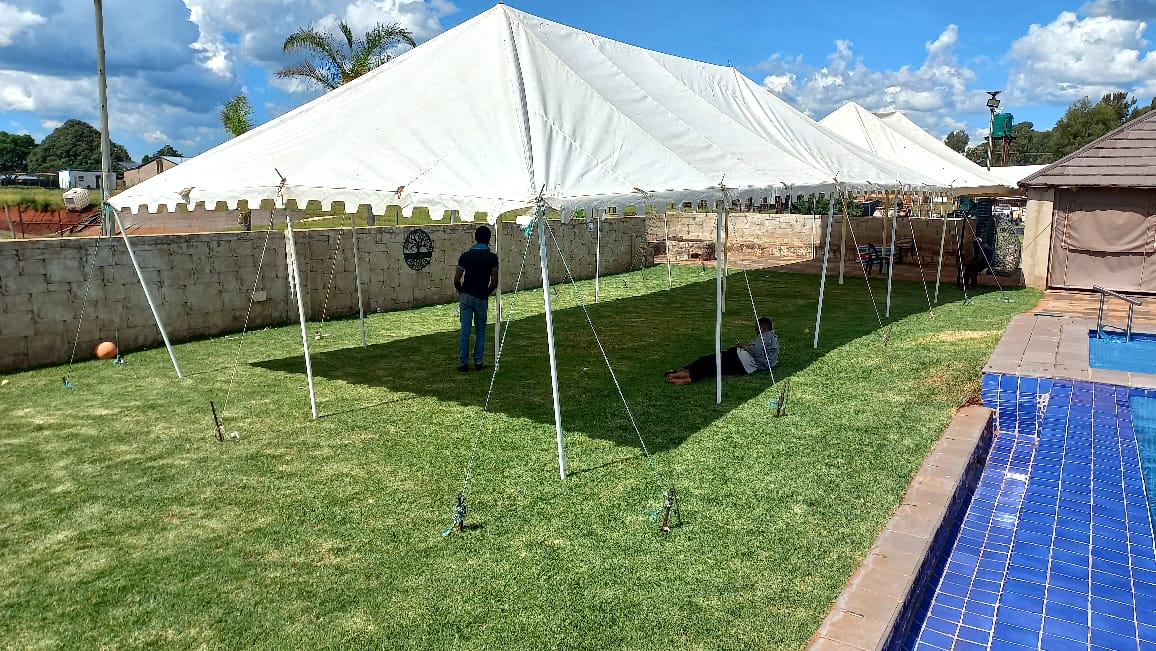 Large Wedding Tent Setup